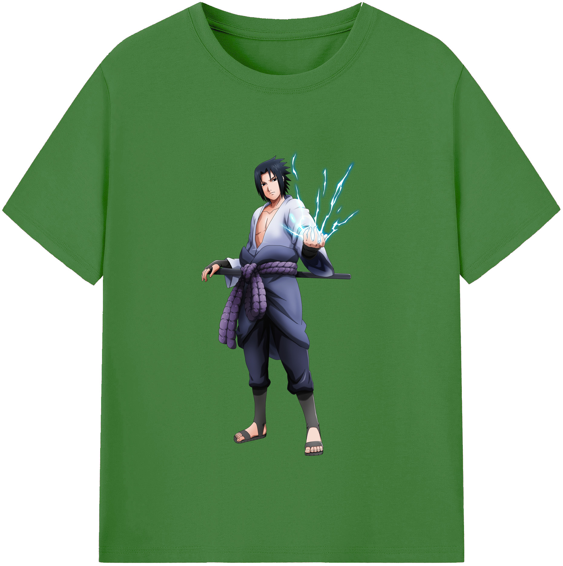 （画像用） NARUTO -ナルト- うちは サスケ Uchiha Sasuke レディースカジュアルプリントTシャツ（綿100％）